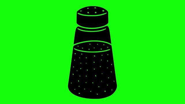 salt illustration video animation sugar grinder condiment silhouette container logo salty icon spice saltcellar seasoning food bottle bowl pepper outline meal cook chef for green screen footage