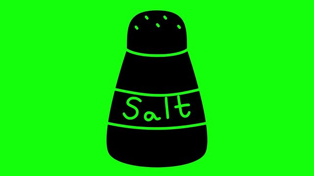salt illustration video animation sugar grinder condiment silhouette container logo salty icon spice saltcellar seasoning food bottle bowl pepper outline meal cook chef for green screen footage