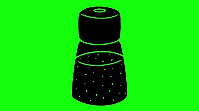salt illustration video animation sugar grinder condiment silhouette container logo salty icon spice saltcellar seasoning food bottle bowl pepper outline meal cook chef for green screen footage