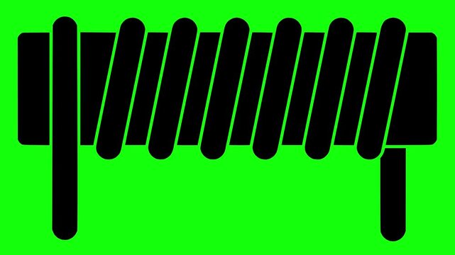 toy illustration video animation coil flexible spiral silhouette rainbow logo childhood icon slinky play game flexibility children curve plastic outline helix elasticity games for green screen footage