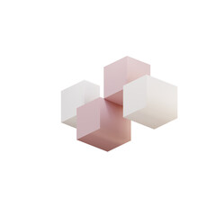 Obraz premium abstract white and pink marshmallow flat icon