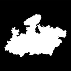 Obraz premium Madhya Pradesh state map, administrative division of India. Vector illustration.
