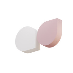abstract white and pink marshmallow flat icon