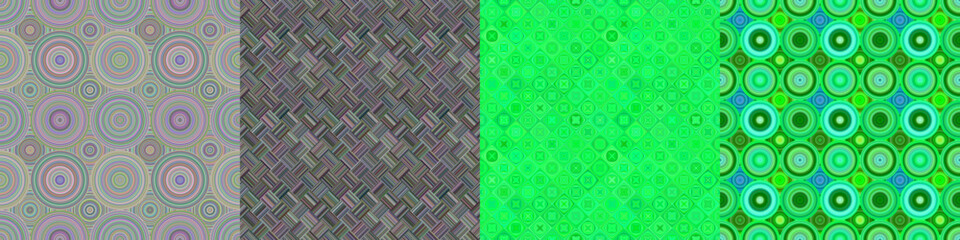 Seamless color geometric pattern set
