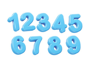 Number 3d rendering vector illustration