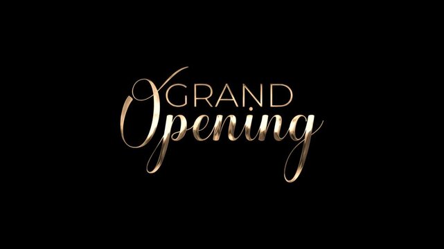 Grand Opening handwritten text Animation. Perfect for promoting a new business, store, event, or product launch.