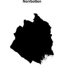 Norrbotten outline map