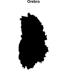 Orebro outline map