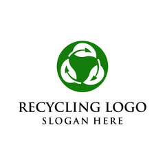 simple, modern, clean recycling logo concept