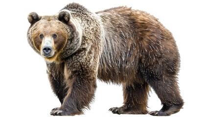 Fototapeta premium big bear isolated on white background