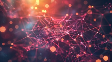 Technology Network Background. AI Generated