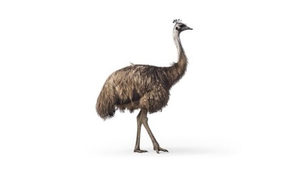 emu bird isolated on white background
