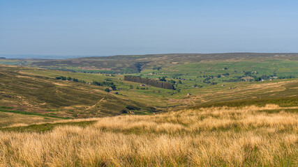 Landscape in the Peak District between Coalcleugh and Ropehaugh, England, UK