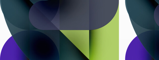 Obraz premium Circles and round shapes geometric minimal background. Transparent geometric shapes composition for wallpaper, banner, background or landing