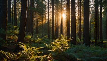 Fototapeta premium morning in the woods