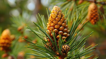Pine (Pinus): Evergreen conifers with long needles and woody cones, pines thrive in diverse climates and are economically important for their timber and resin.
