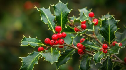 Holly (Ilex): With their evergreen foliage, spiny leaves, and red berries, holly trees are often used as decorative plants and in Christmas decor, bringing festive cheer.
