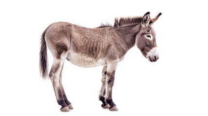 Obraz premium donkey isolated on white background