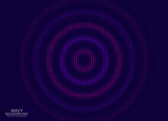 Digital waves. 3D ripple effect. Abstract sound waves. Vector illustration.