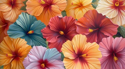 Hibiscus: Known for their bold, tropical colors, hibiscus flowers represent delicate beauty, adding a touch of vibrant charm and exotic allure to floral displays.
