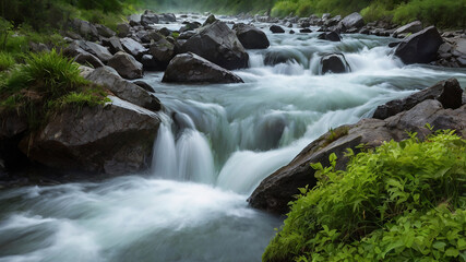 Fototapeta premium waterfall in the forest