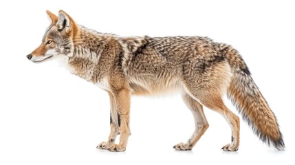 Fototapeta premium a coyote isolated on white background