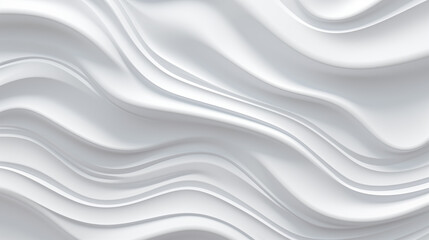 Abstract  White Waves Background with Smooth Fluid Lines and Elegant Curves
