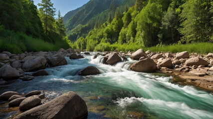 Obraz premium waterfall in the forest