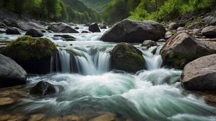 Fototapeta premium waterfall in the forest