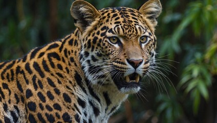 Closeup of an exotic forest animal