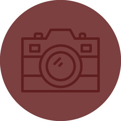 Camera Vector Line Maroon Circle Maroon