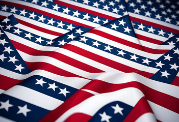 Obraz premium patriotic illustration stars dividers forming usa flag border high resolution high details vibrant
