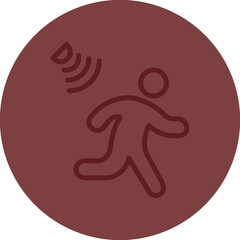Motion Sensor Vector Line Maroon Circle Maroon