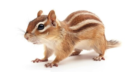 Obraz premium a chipmunk isolated on white background