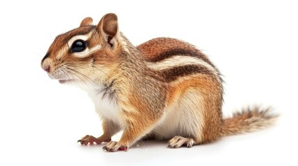 a chipmunk isolated on white background