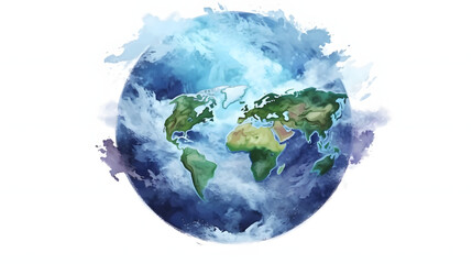 Fototapeta premium Earth Fantasy Watercolor Style