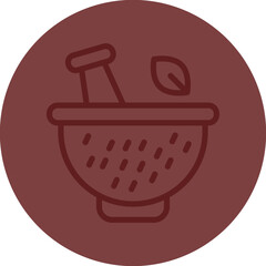 Mortar Vector Line Maroon Circle Maroon