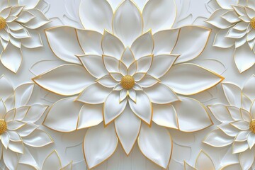 Paper flowers adorn this close-up shot of a wall