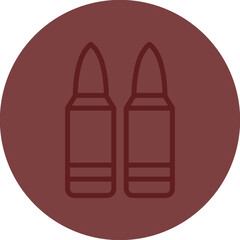 Ammo Vector Line Maroon Circle Maroon