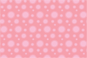 Seamles Virus Pattern On Pink Background.
