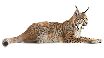 Obraz premium a bobcat isolated on white background
