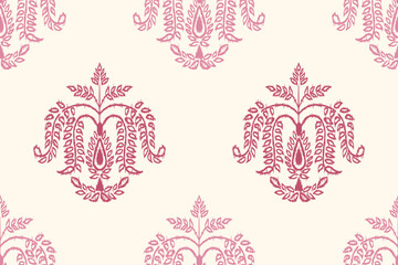 Motifs African paisley boho Floral Ikat seamless pattern embroidery border. Ethnic ikat flower Ethnic orange Pattern Ikat pattern Ethnic Pattern.Border indian floral Aztec embroidery border patterns.