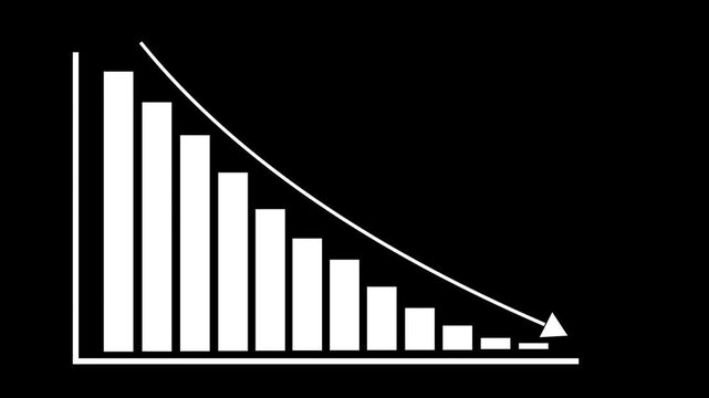 Business Falling graph with arrow