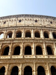 Fototapeta premium Colosseum in Rome, Italy. Roman Colosseum is one of the main tourist attractions in Rome.