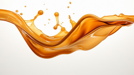 Caramel splash isolated on a white background