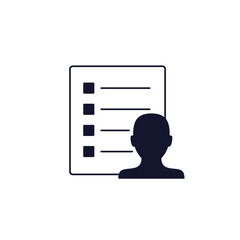 survey participant icon on white