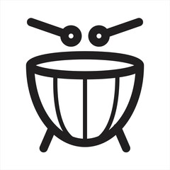 drum icon illustration vector isolated