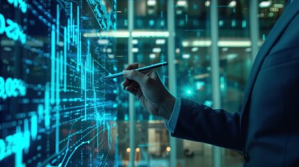 The hand writing digital data