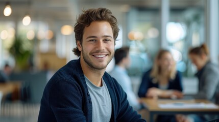 Fototapeta premium The Smiling Office Worker