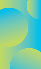 Obraz premium Gradient abstract round green lime background